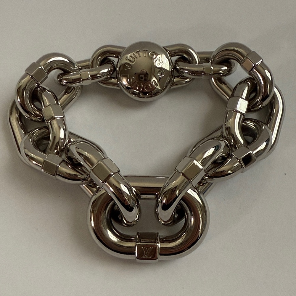 Louis Vuitton Chunky Link Metal Bracelet with Magnetic Clasp